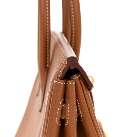 HERMES Togo Birkin 25 Gold 1568017 | FASHIONPHILE