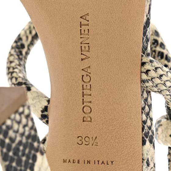 BOTTEGA VENETA Calfskin Knotted Python Print Jimbo Slingback