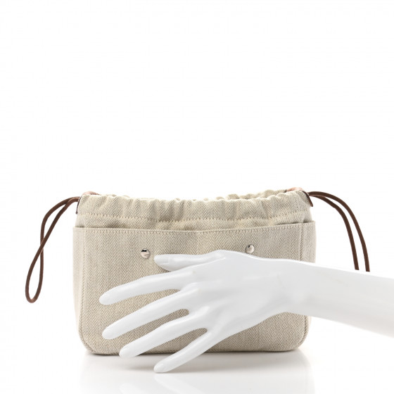 バッグのインサートやポーチに♪ [HERMES] フルービ20 HERMES Fourbi 20 Bag Insert PM Naturel 1532549 | FASHIONPHILE