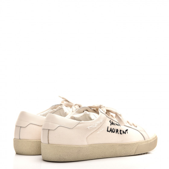スニーカー SAINT LAURENT   Sneakers Men Leather White/Fluo Pink Saint Laurent Women's SL/39 Court Classic Grained Leather