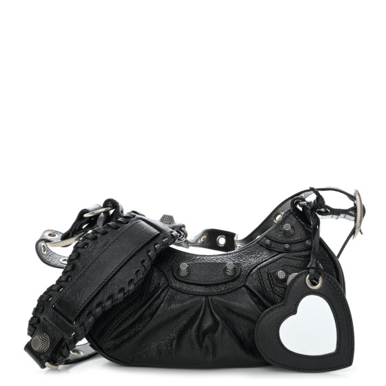 ショルダーバッグ・ポシェット BALENCIAGA LE CAGOLE S SHOULDER BAG IN ARENA LEATHER BALENCIAGA Agneau Arena Le Cagole Embellished Shoulder Bag