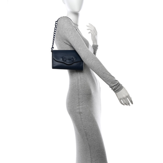 GUCCI Azalea Calfskin Web Monochrome Mini Horsebit 1955