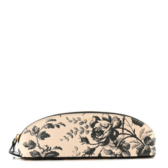 GUCCI Demetra Herbarium Pencil Case Black 1534081 | FASHIONPHILE