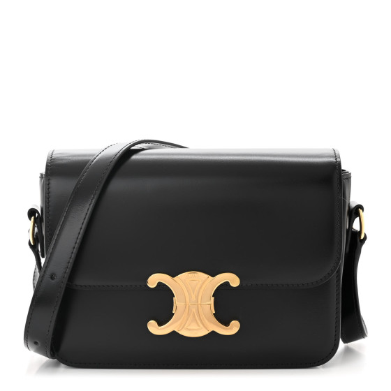 CELINE｜CROSSBAGS (TEEN TRIOMPHE BAG IN SHINY CALFSKIN ( Women's Teen Triomphe bag in shiny calfskin | CELINE | 24S