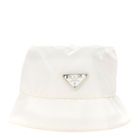 PRADA X ADIDAS Re-Nylon Mens Bucket Hat XL White 1530701