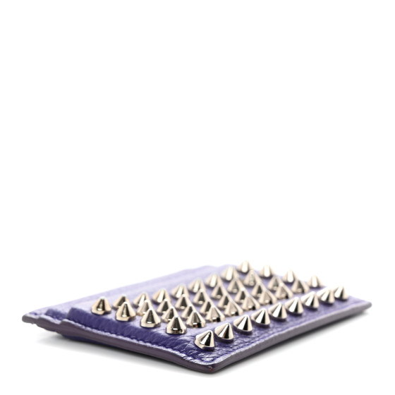CHRISTIAN LOUBOUTIN Calfskin Paris Spikes Kios Card Holder