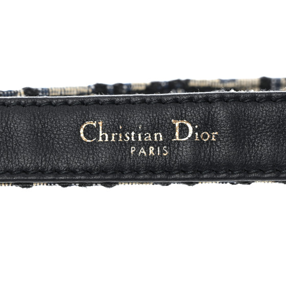 Dior バックル CHRISTIAN DIOR Jacquard Oblique 20mm Saddle Belt 85 34 Blue