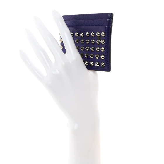CHRISTIAN LOUBOUTIN Calfskin Paris Spikes Kios Card Holder