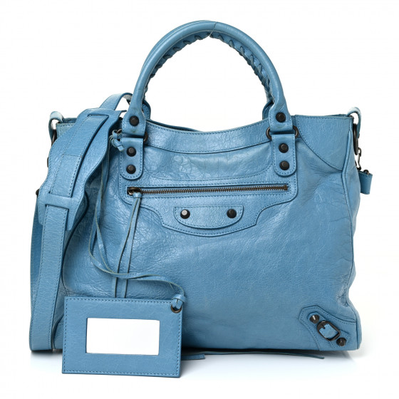 BALENCIAGA Agneau Classic Hardware Velo Bleu Indigo 1070388