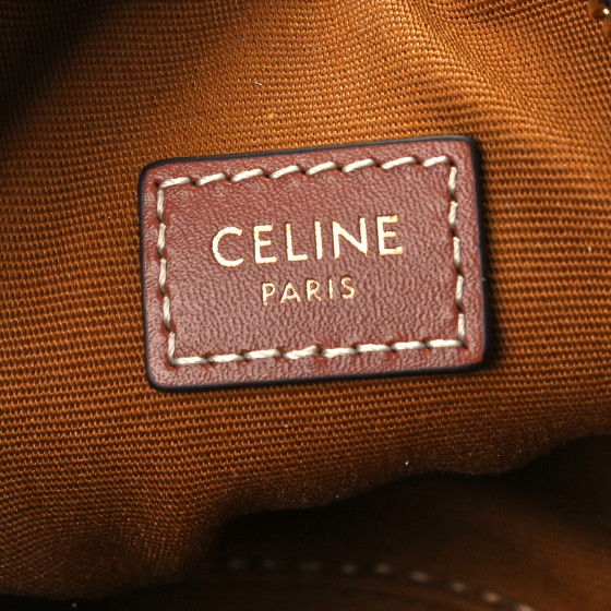 CELINE Triomphe Canvas Calfskin Heart Bag Tan 1069785