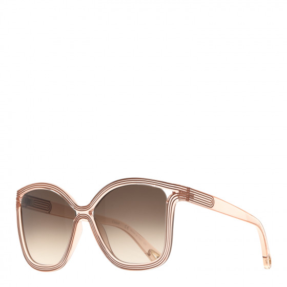 CHLOE Oversized Square Sunglasses CE737S Peach Pink