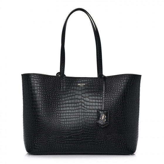 良品】JIMMY CHOO TWIST EAST WEST 黒 トートバッグ バッグ