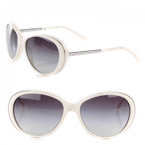 CHANEL CC Sunglasses 6037 White 113735 | FASHIONPHILE