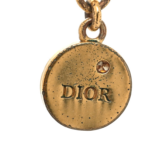 CHRISTIAN DIOR Crystal Dio(r)evolution Necklace Gold 1221784