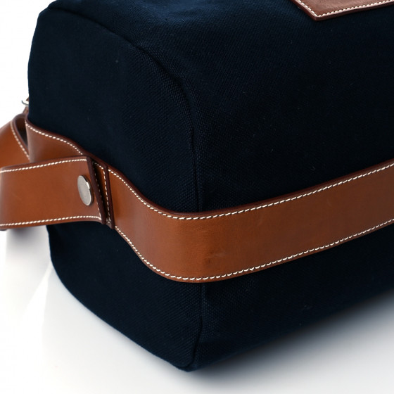 HERMES Toile Goeland Idro Calfskin Odyssee Terre Duffle Bag