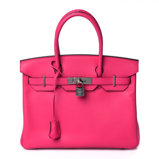 HERMES Veau Jonathan Birkin 30 Rose Shocking