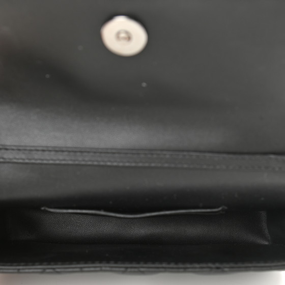 【無料郵送/関税込/正規品】 Dior Lady Phone Pouch Black Canna Christian Dior Lady Cannage Phone Pouch Black Leather ref