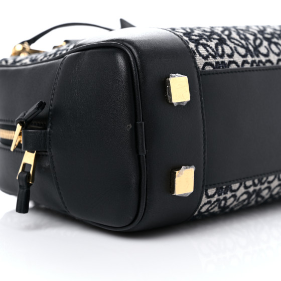 ボストンバッグ LOEWE B039N12X01-5938 AMAZONA44 IN JACQUARD AND CALF LOEWE Jacquard Anagram Calfskin Amazona 28 Black Navy