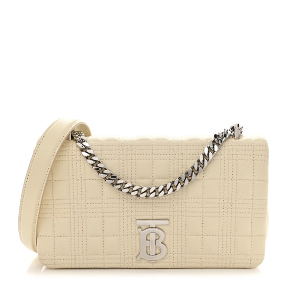 ☆BURBERRY☆Small Quilted Lola Bucket Bag - Pale Vanilla☆ Burberry | Bags | Burberry Lola Tb Check Quilted Chain Small