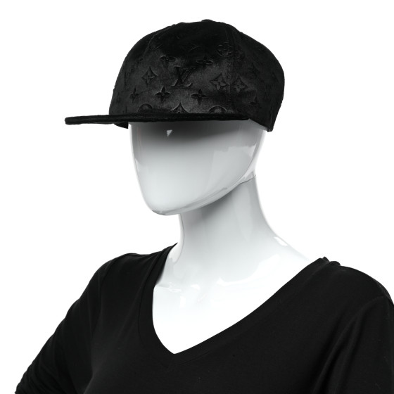 Louis Vuitton ブラックキャップ L LOUIS VUITTON Monogram Mesh Cotton Cap L Black 944570