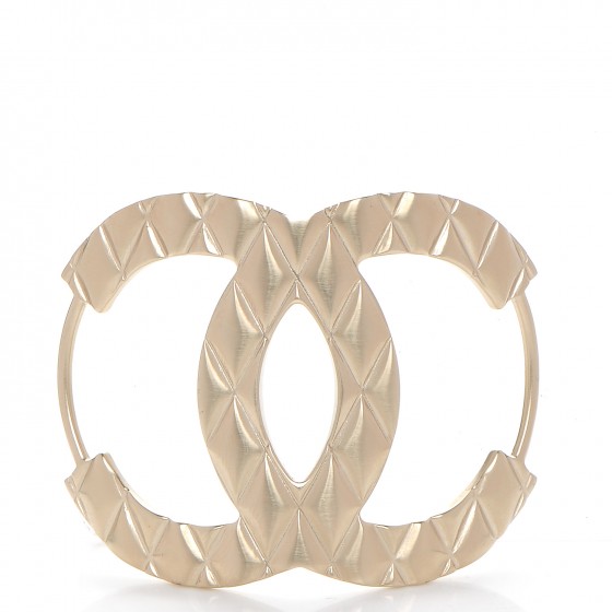 CHANEL Quilted CC Hair Pin Gold 208192 | FASHIONPHILE