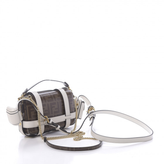 FENDI Glazed Fabric Vitello Century FF 1974 Mini Baguette