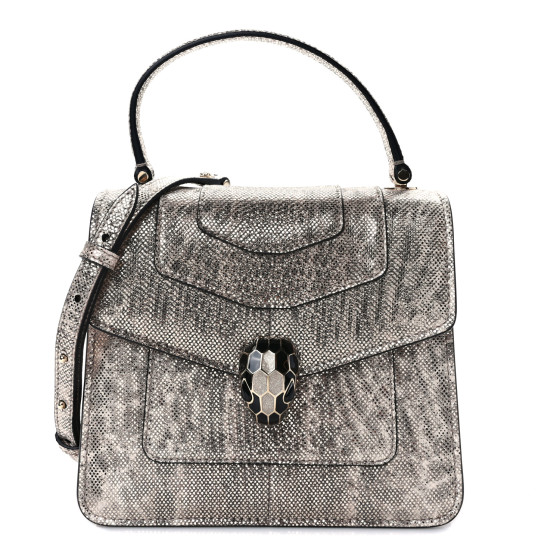 BVLGARI ショルダーバッグ \"SERPENTI FOREVER” WHITE AGATE色 BULGARI Calfskin Small Serpenti Forever Snake Strap