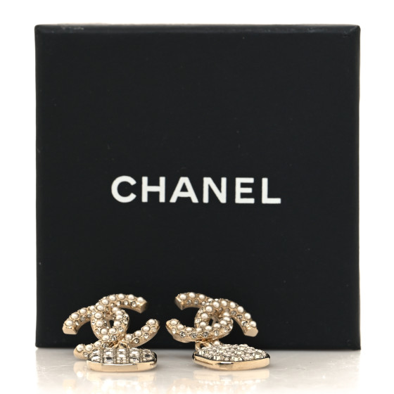 CHANEL ゴールド バレッタ クリスタル付き CHANEL ゴールド バレッタ クリスタル付き