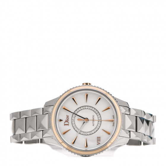 新品未使用Christian Dior CHRISTIAN DIOR Stainless Steel 18K Rose Gold Diamond Mother