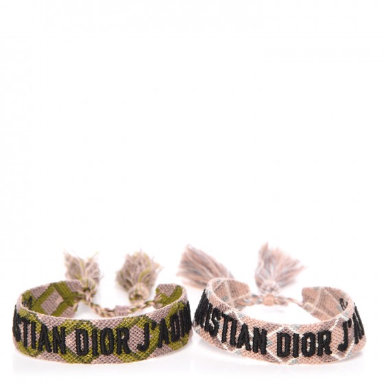 CHRISTIAN DIOR Woven Cotton J'Adior Friendship Bracelet Set