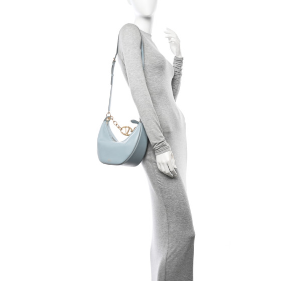 ショルダーバッグ・ポシェット VALENTINO Light blue leather small Hobo VLogo Moon handbag Valentino Garavani Light Blue Leather Small Hobo Vlogo Moon