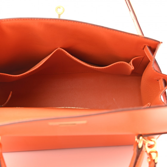 HERMES Box Kelly Sellier 28 Orange 1051066 | FASHIONPHILE