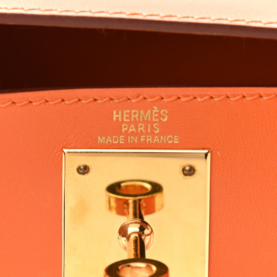 HERMES Box Kelly Sellier 28 Orange 1051066 | FASHIONPHILE