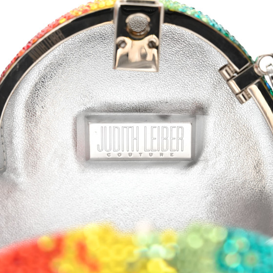 【美品】Judith Leiber ジュディス リーバー　ポーチ　バッグ Judith Leiber Sparkle Gold Black Net Pouch