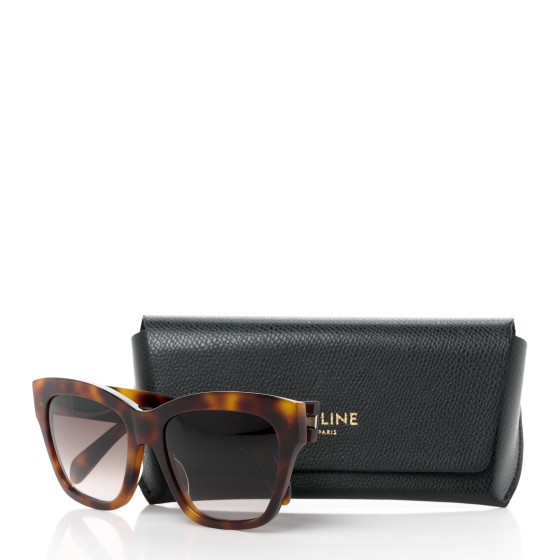 CELINE Acetate Triomphe Sunglasses CL 40253I Classic Havana