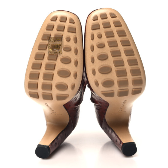 BOTTEGA VENETA Ostrich Effect Canalazzo Ankle Boots 39