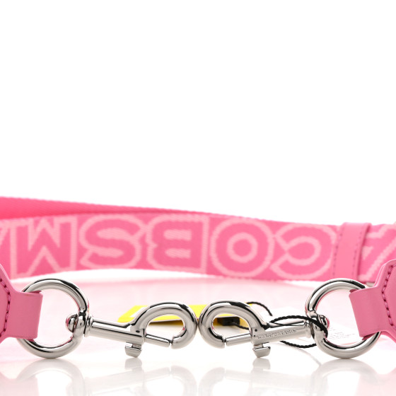 MARC JACOBS Cotton The Outline Logo Webbing Strap Petal Pink