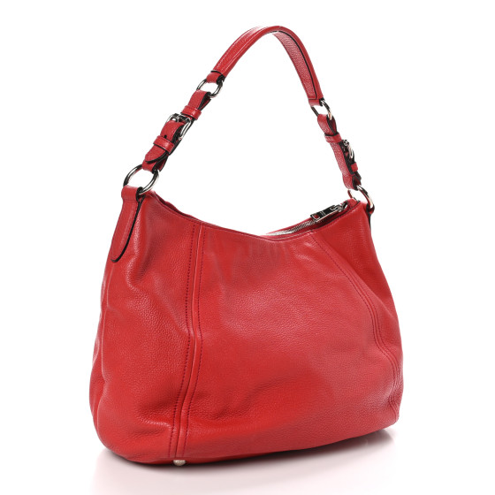【PRADA】PHENIX HOBO BAG PRADA Vitello Phenix Hobo Rosso 1533311 | FASHIONPHILE