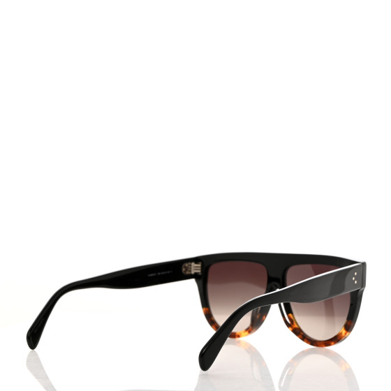 CELINE Shadow Sunglasses CL 4001IN Black Havana FASHIONPHILE