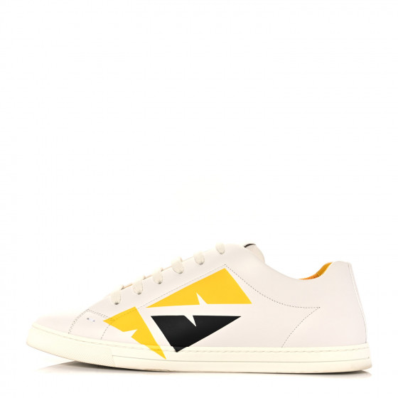 FENDI 25SS フェンディ フォース スニーカー WHITE BROWN YELLOW Fendi Force sneakers Leather Brown | Fendi