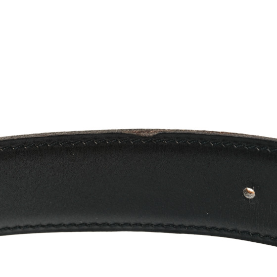 HERMES Box Togo 24mm Mini H Belt 90 36 Black Gold 1462791