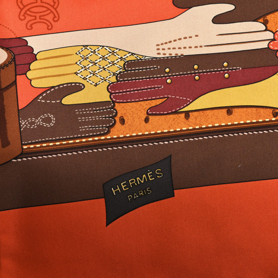 HERMES Silk Tout Cuir Scarf 90 1692589 | FASHIONPHILE
