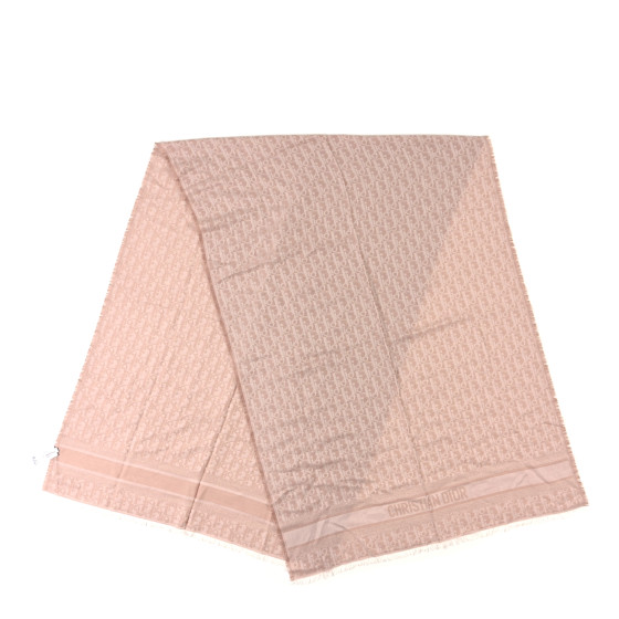 小物 Christian Dior archive Cashmere scarf CHRISTIAN DIOR Cashmere Oblique Fringed Scarf Blue 1659190