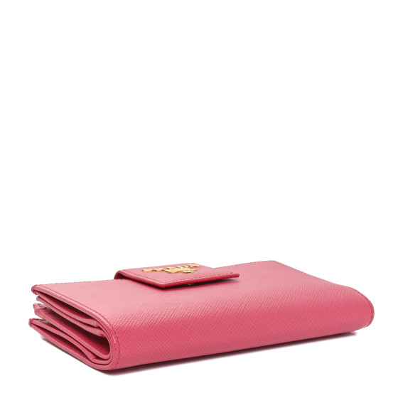 PRADA SAFFIANO キーケースPEONIA PRADA Saffiano Metal Medium Wallet Peonia 1684826 | FASHIONPHILE