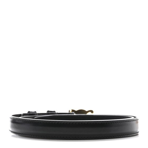 CELINE Box Calfskin Small 25mm Triomphe Belt 75 30 Black