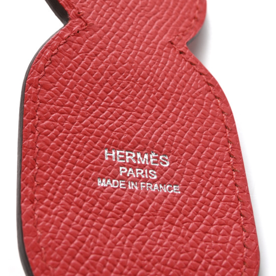 HERMES Epsom Maillons Shoulder Strap Rouge De Coeur Rose
