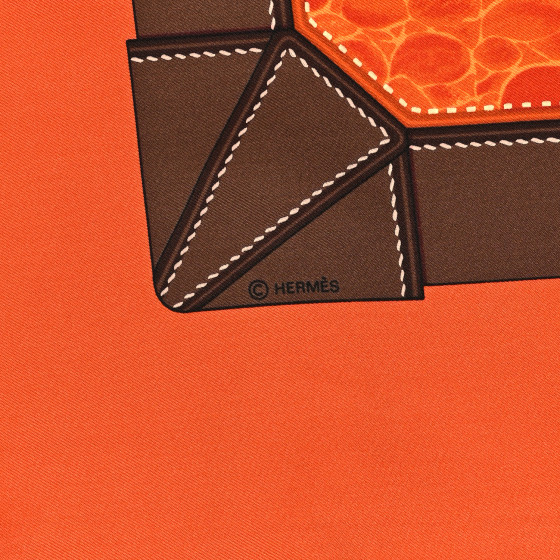Hermès Tout Cuir シルクスカーフ HERMES Silk Tout Cuir Scarf 90 1692589 | FASHIONPHILE