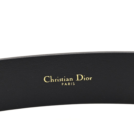CHRISTIAN DIOR Calfskin CD Belt 70 28 Black 1698510