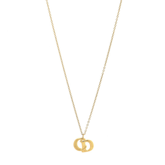 アクセサリー Christian Dior Vertical CD logo necklace CHRISTIAN DIOR Metal CD Logo Pendant Necklace Gold 1698548