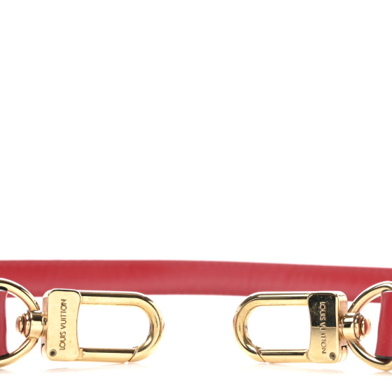 ★ Louis Vuitton★ ベルト LOUIS VUITTON Calfskin 16mm Adjustable Shoulder Strap Red